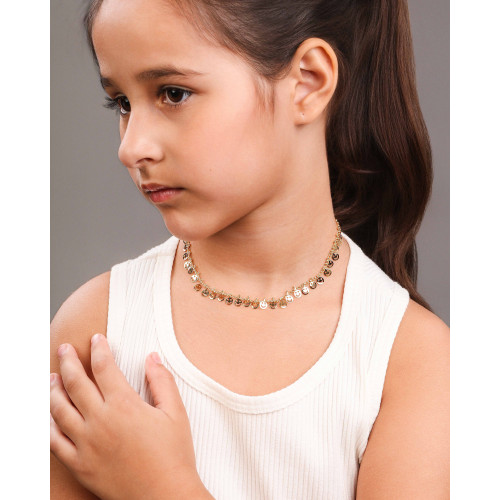 Gargantilha Infantil Smile 5 mm Banhado a Ouro 18K - 31 cm