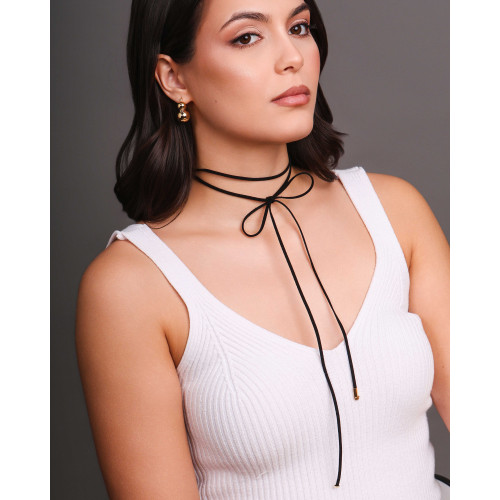 Brinco Argola Fecho Italiano Bolas Lisas 2.5 cm Banhado a Ouro 18K