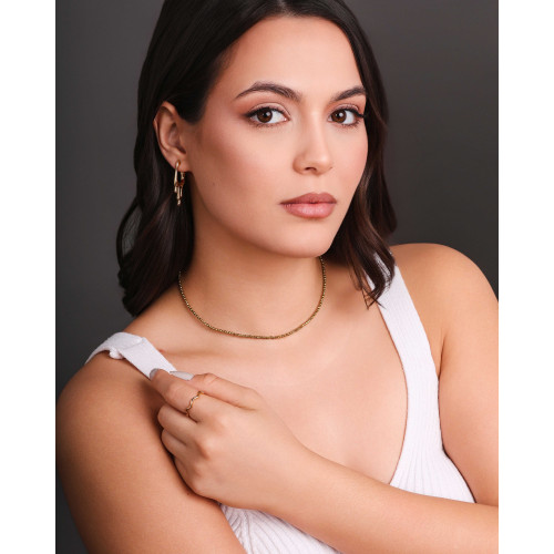 Choker Hematita Dourada 2 mm Banhado a Ouro 18K