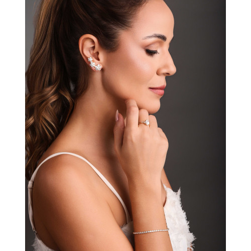 Pulseira Riviera Cristal 2.5 mm Banhado a Ouro 18K