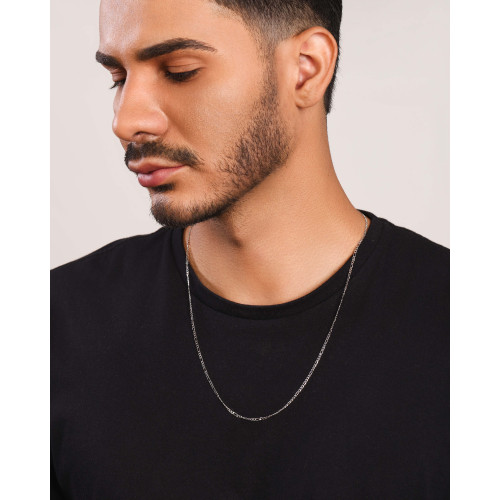 Gargantilha Masculina Grumet 2 mm Ródio Branco - 60 cm