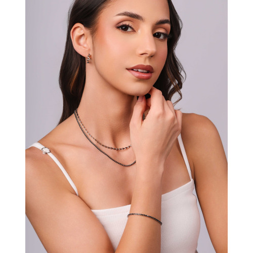 Choker Plaquinhas Lisas Ródio Branco