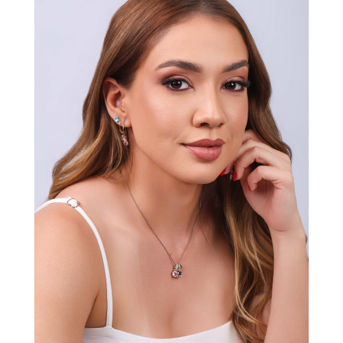 Brinco Gota Topázio Sky 7 mm Ródio Branco