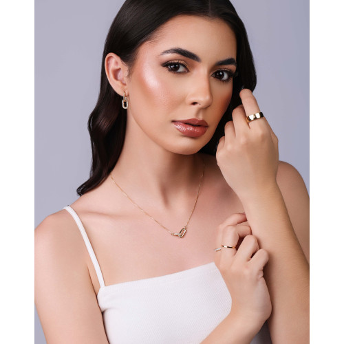 Anel Flat Liso Tamanho 15 Banhado a Ouro 18K