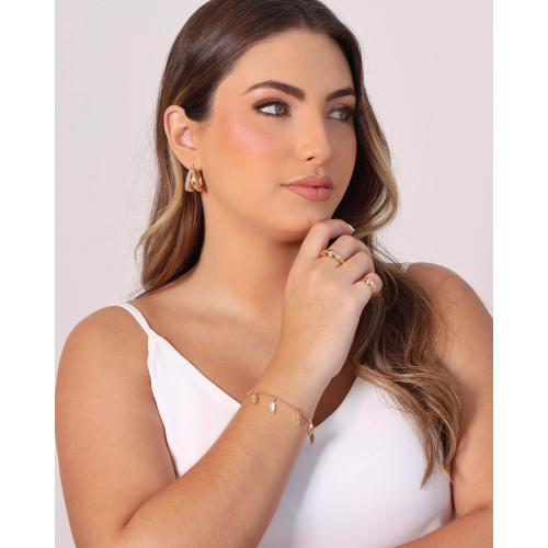 Anel Liso Tamanho 23 Banhado a Ouro 18K