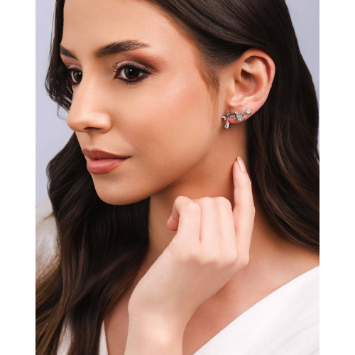 Trio Derretido Pontos de Luz Cristal Ródio Branco