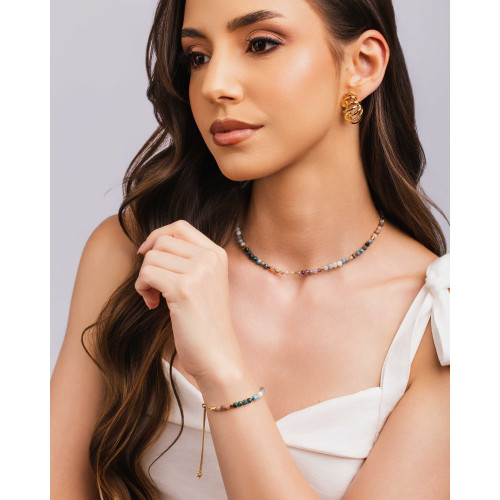 Brinco Entrelaçados Liso 2.6 cm Banhado a Ouro 18K