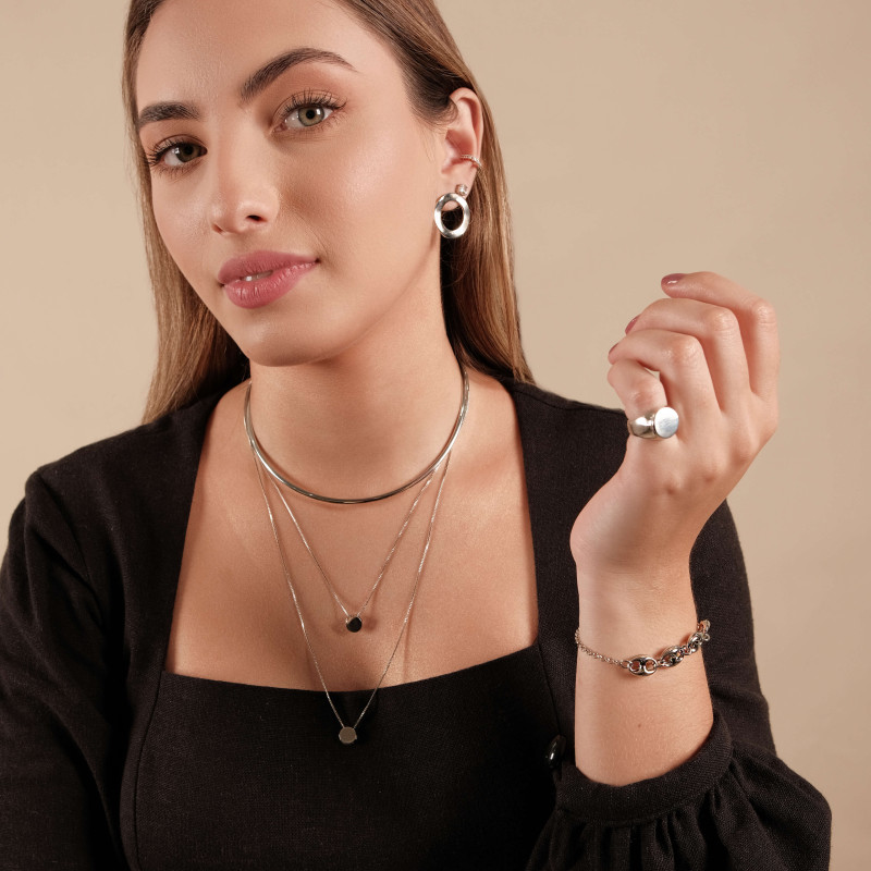 Piercing Cravejado Cristal Ródio Branco