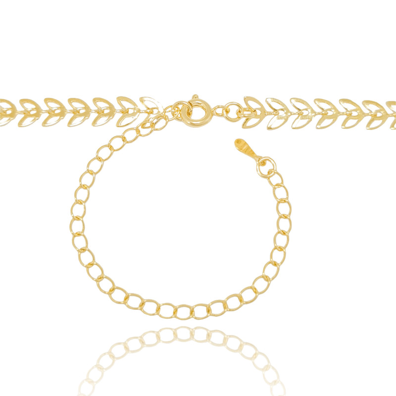 Choker Folhas Vazadas Banhado a Ouro 18K