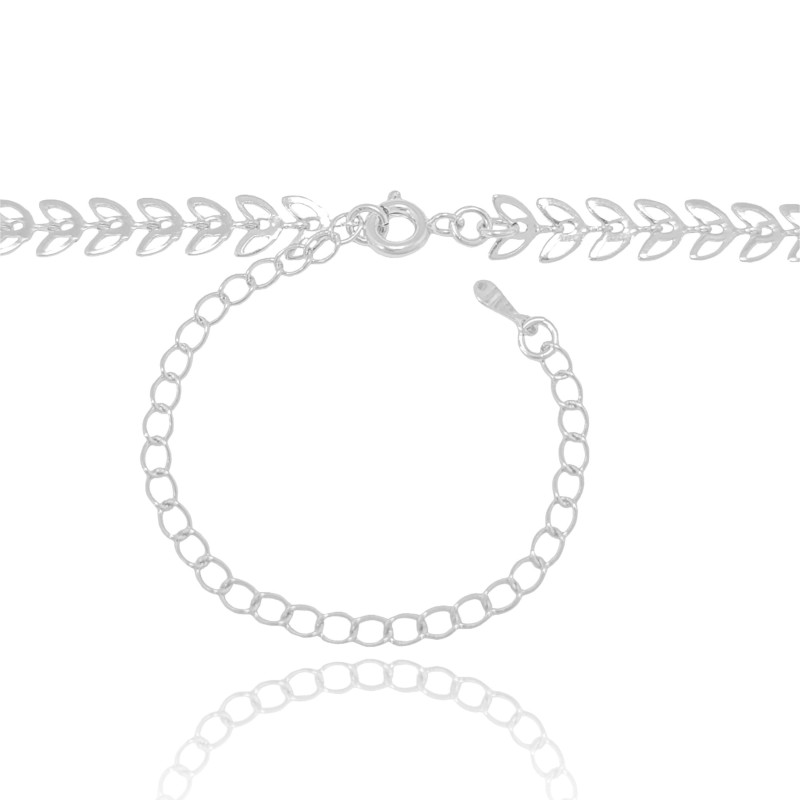 Choker Folhas Vazadas Ródio Branco