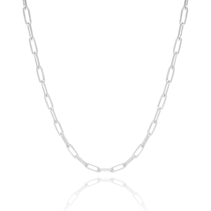 Choker Elos Ródio Branco