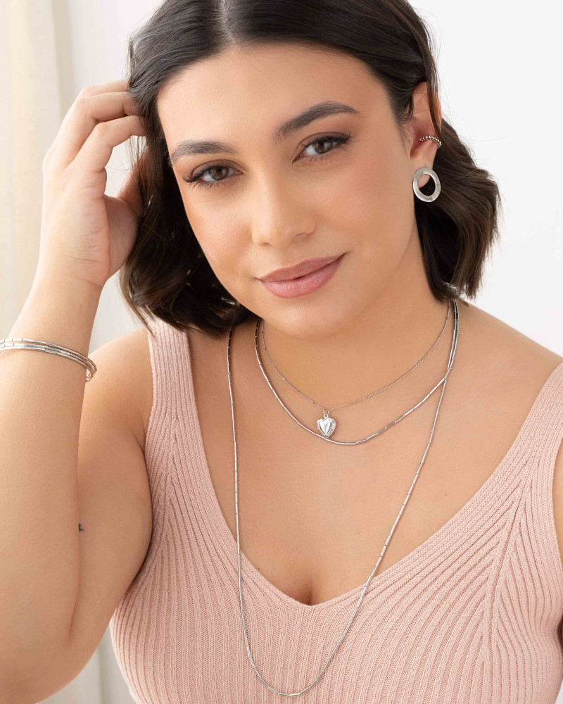 Bracelete Mola Canutilhos Três Voltas Ródio Branco