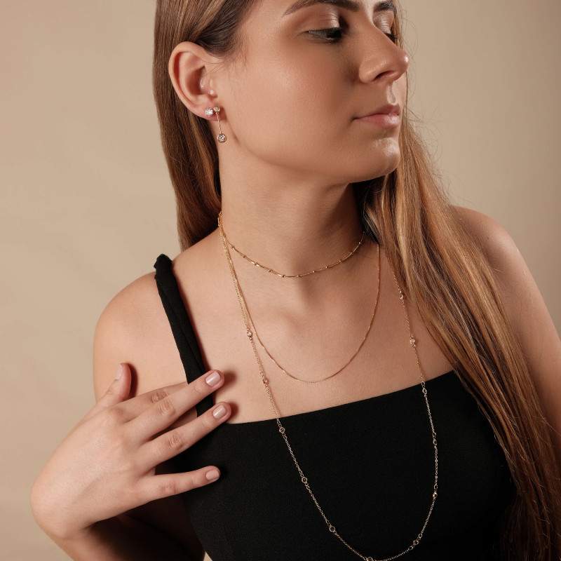 Brinco Ponto de Luz Banhado a Ouro 18K