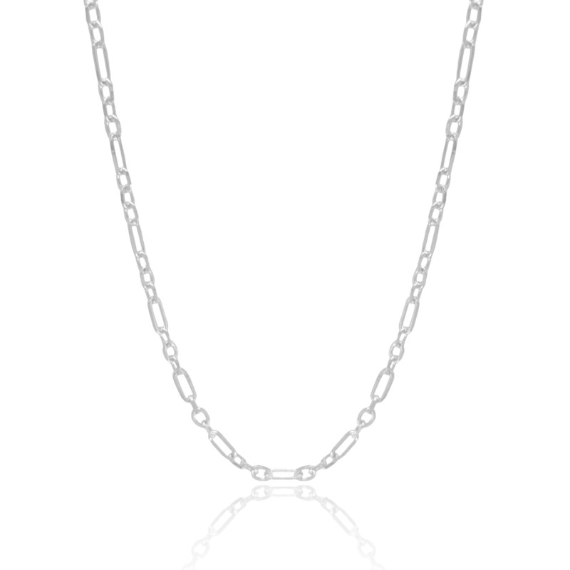 Choker Elos 4 mm Ródio Branco