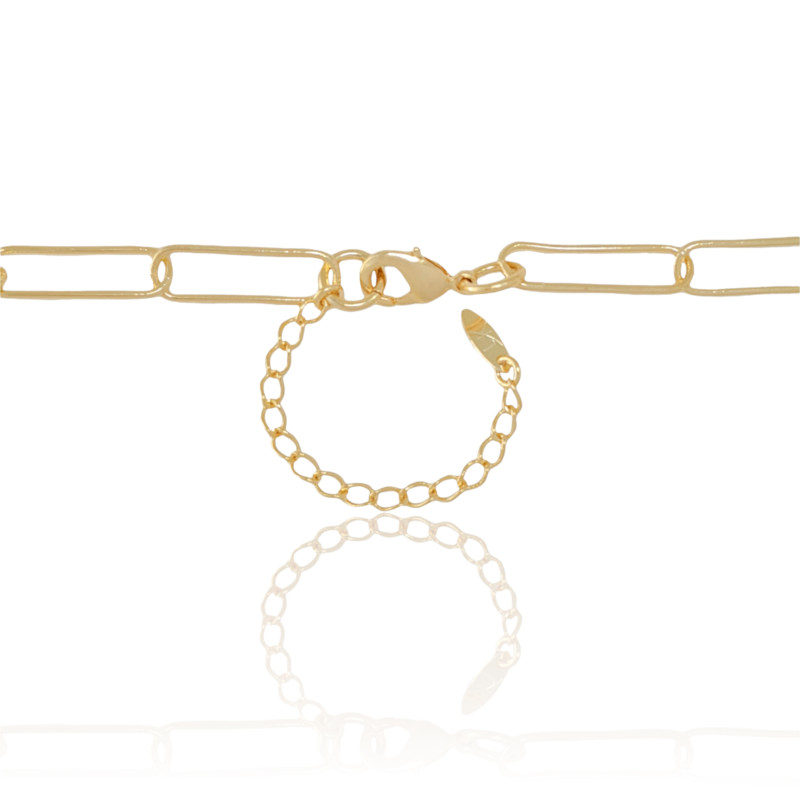 Gargantilha Elos Ovais 6mm Banhado a Ouro 18K