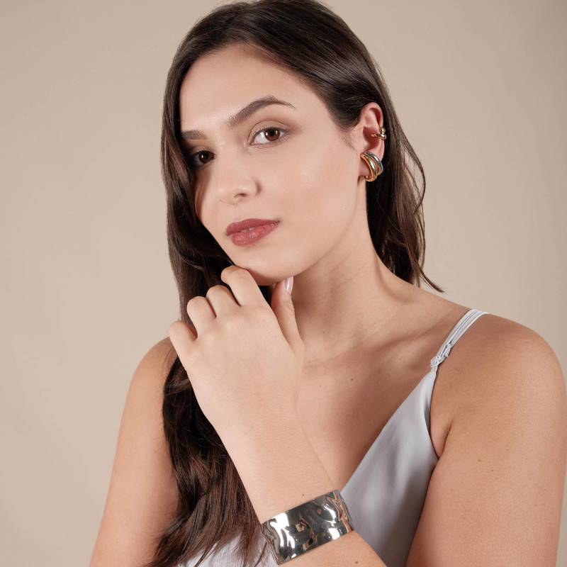 Ear Hook Liso Banhado a Ouro 18K