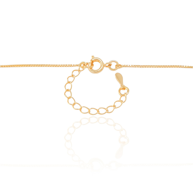 Gargantilha Veneziana Pingente Bola 10mm Banhado a Ouro 18K