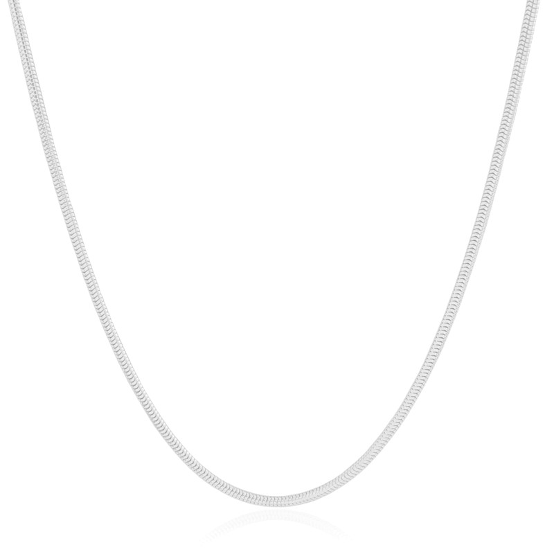 Gargantilha Rabo de Rato 2.5 mm Ródio Branco