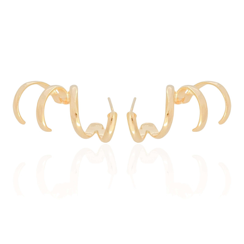 Ear Cuff Quatro Filetes Banhado a Ouro 18K