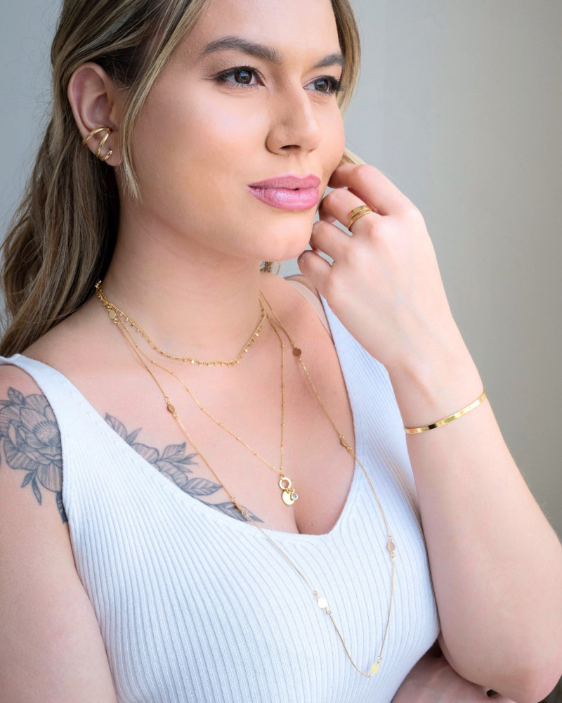 Bracelete Liso Flat Banhado a Ouro 18K