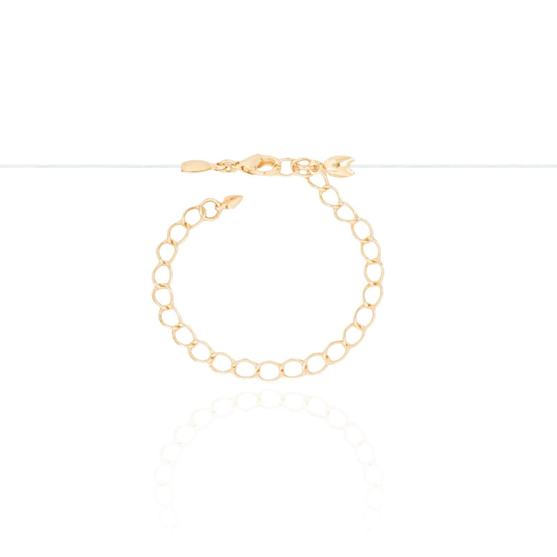 Gargantilha Nylon Pingente Coração Banhado a Ouro 18K