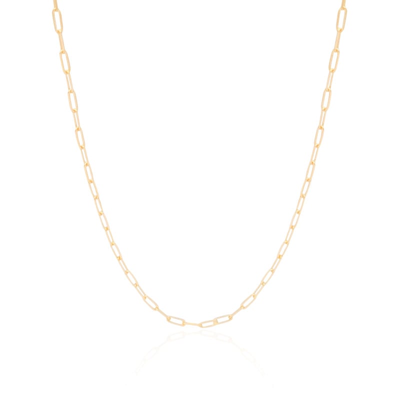 Choker Elos Lisos Banhado a Ouro 18K