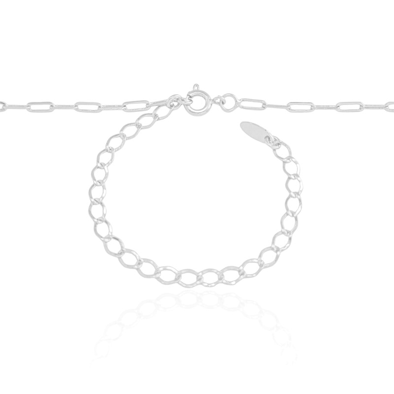 Choker Elos Lisos Ródio Branco