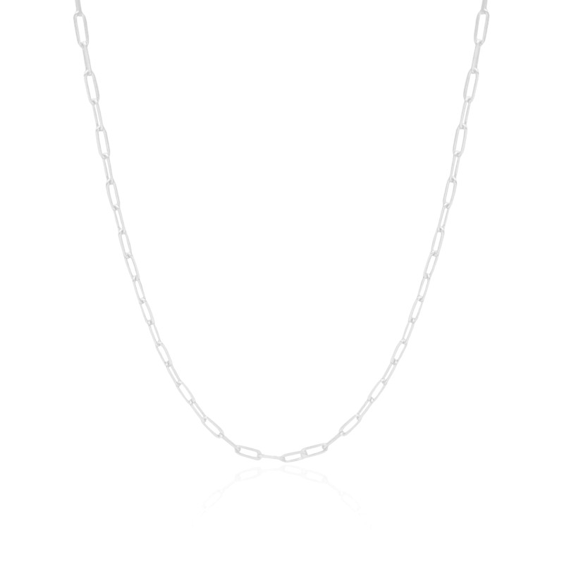 Choker Elos Lisos Ródio Branco