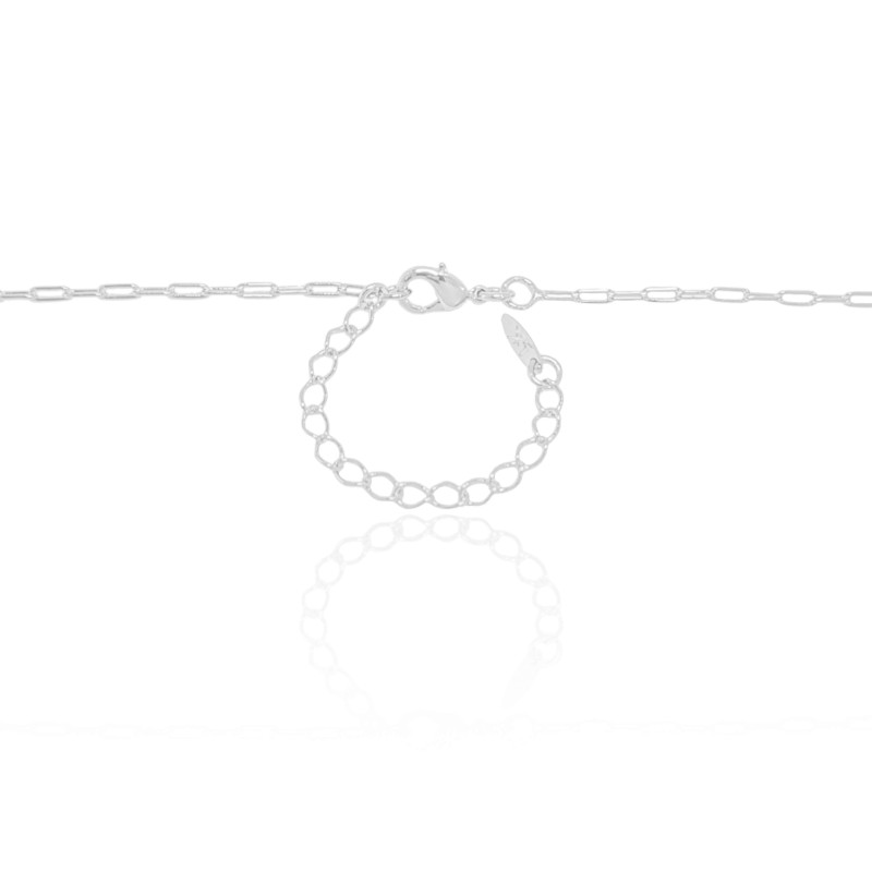 Gargantilha Longa Elos 2 mm Ródio Branco