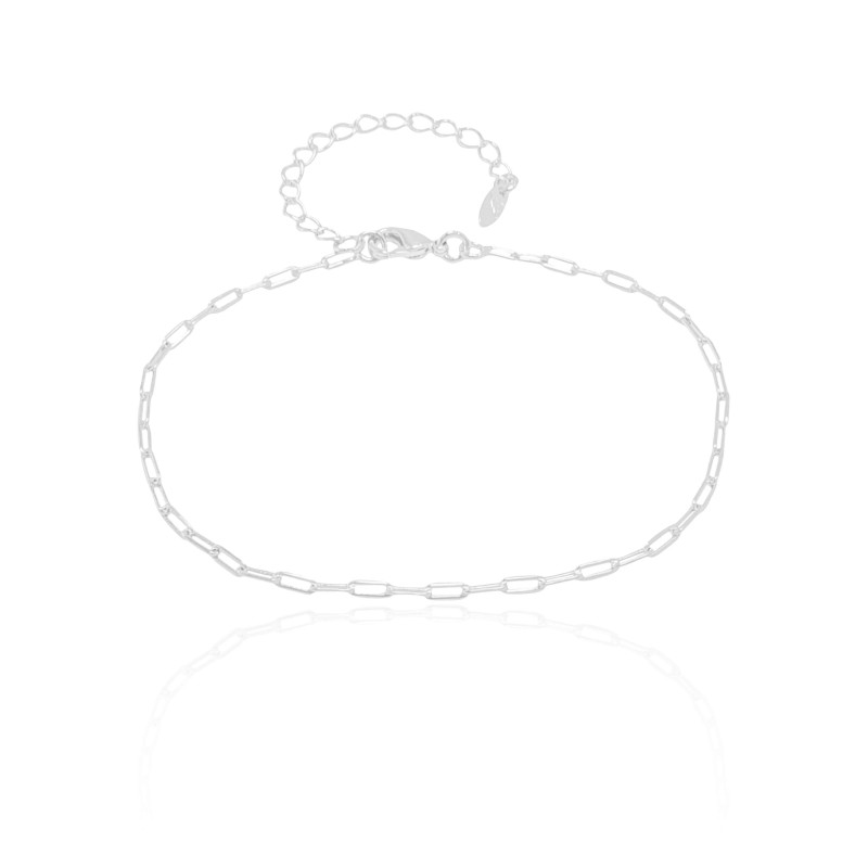 Pulseira Elos 2 mm Ródio Branco
