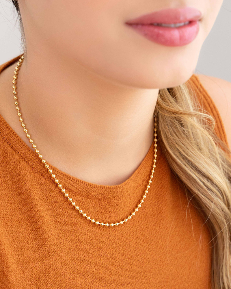 Choker Bolinhas 3 mm Banhado a Ouro 18K