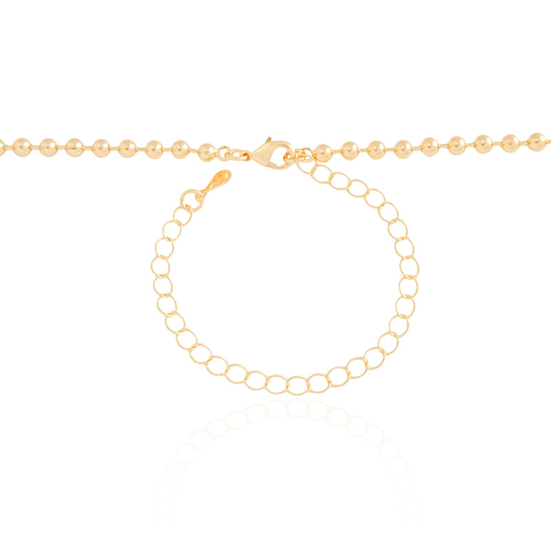 Choker Bolinhas 3 mm Banhado a Ouro 18K