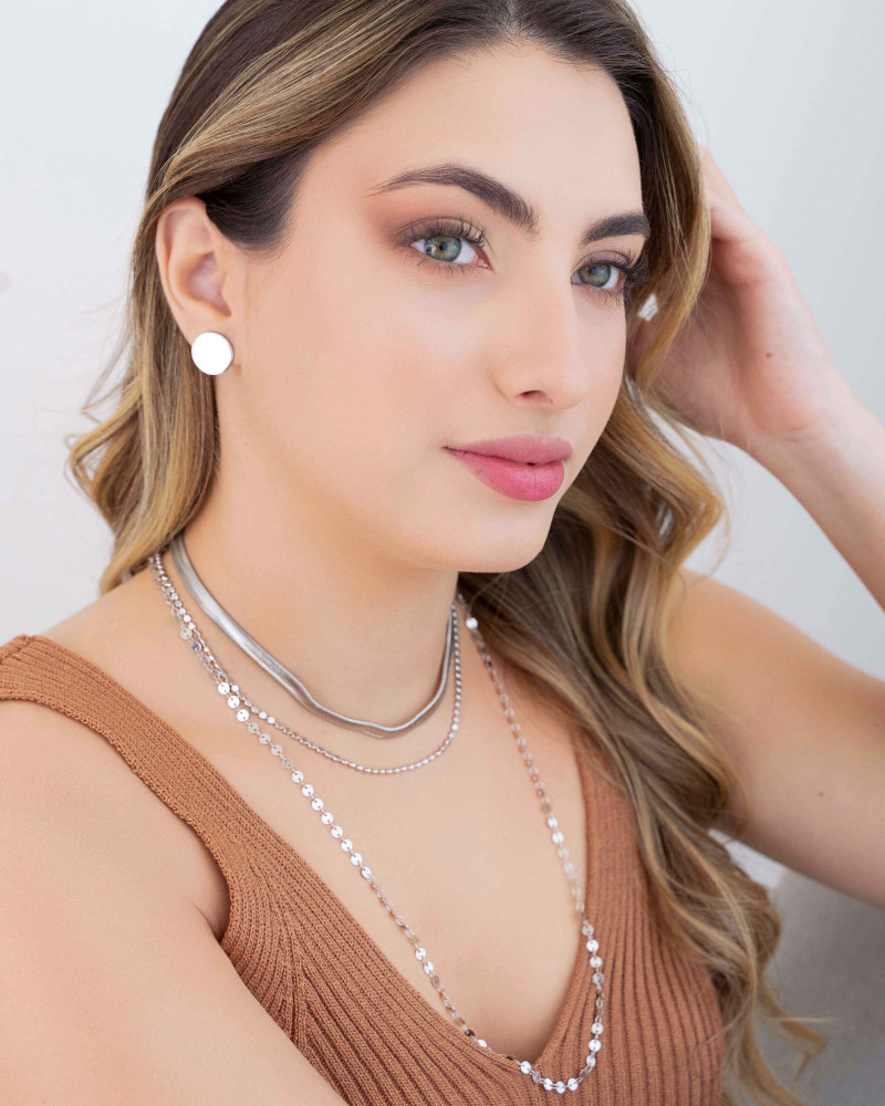 Choker Snake 6 mm Ródio Branco