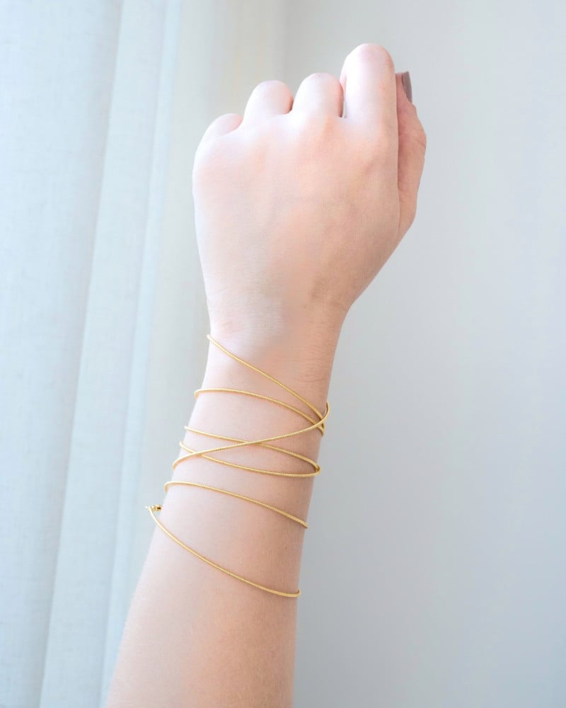 Pulseira Corda de Violão Banhado a Ouro 18K