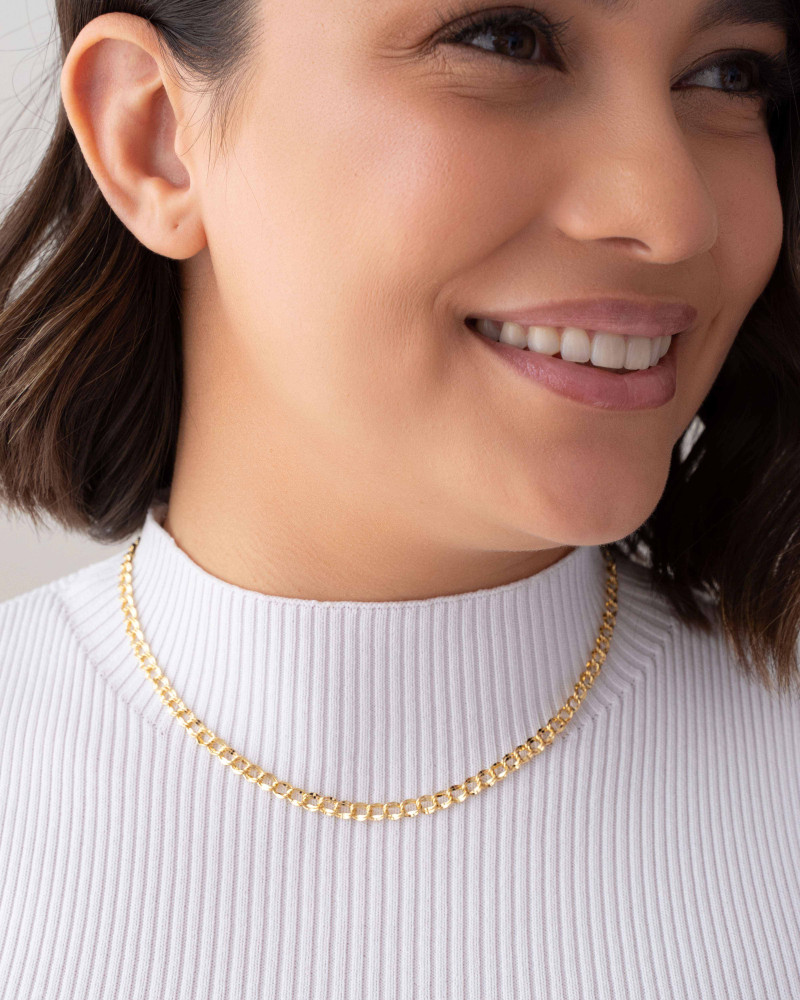 Choker Elos Duplos Banhado a Ouro 18K