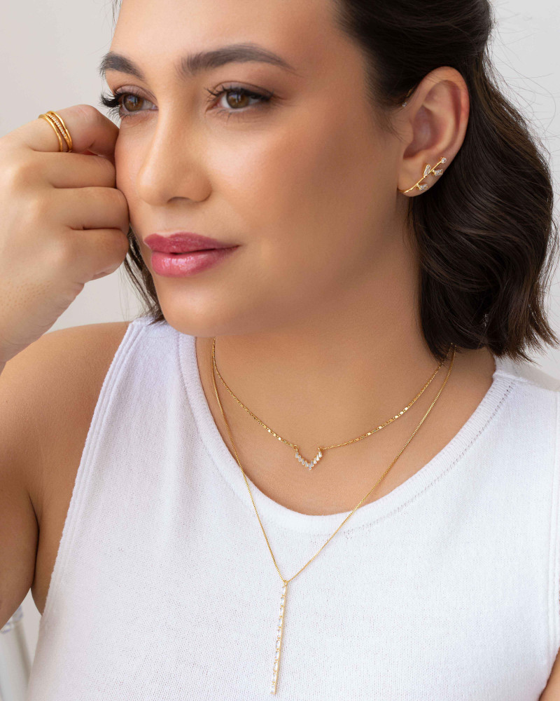 Anel Ajustável Três Filetes Tamanho M Banhado a Ouro 18K