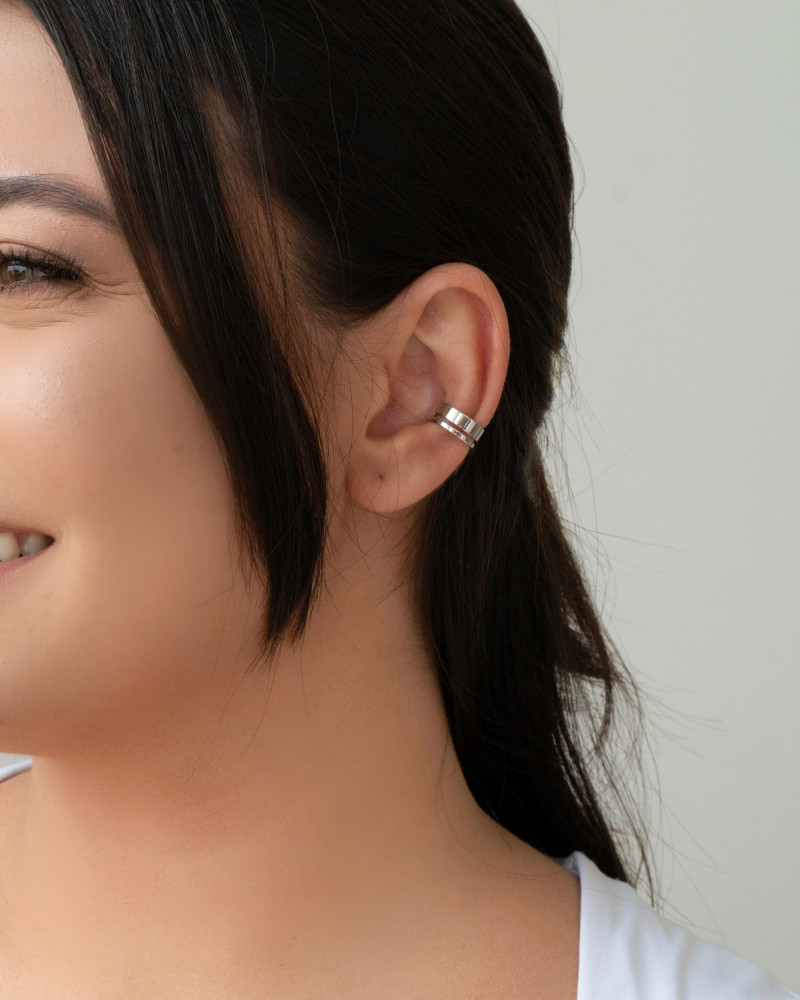 Piercing Liso Vazado Ródio Branco