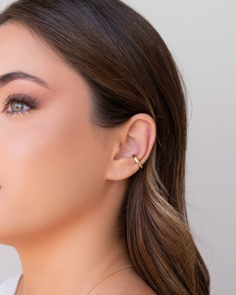 Piercing Tubo Liso Banhado a Ouro 18K