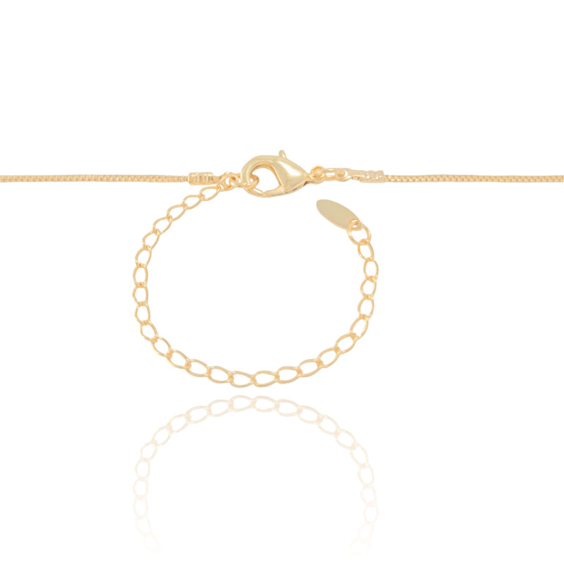 Gargantilha Longa Palito Banhado a Ouro 18K