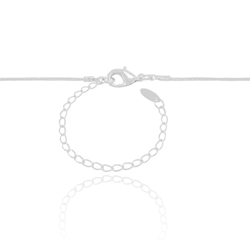 Gargantilha Longa Palito Ródio Branco