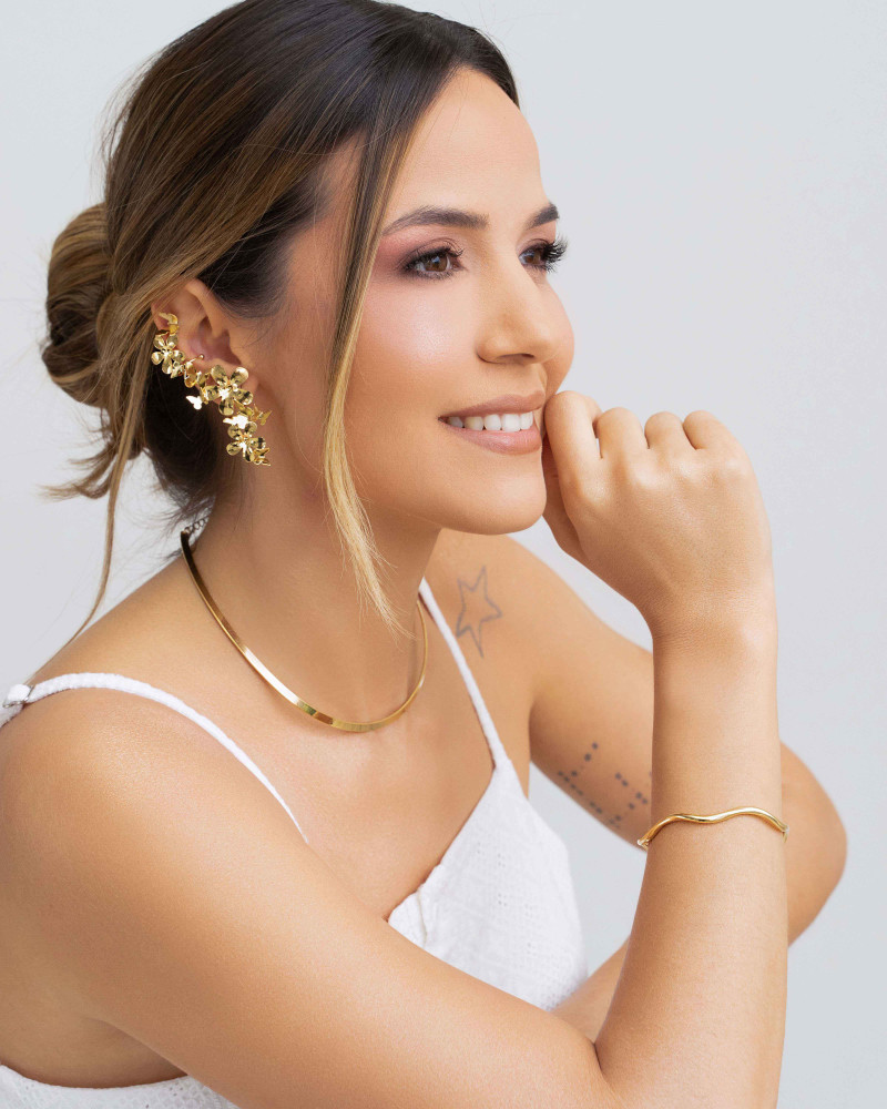 Aro Liso Flat Banhado a Ouro 18K