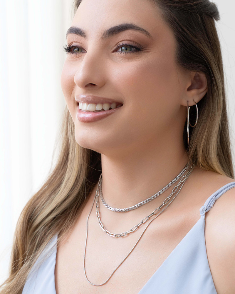 Gargantilha Rabo de Rato Ródio Branco