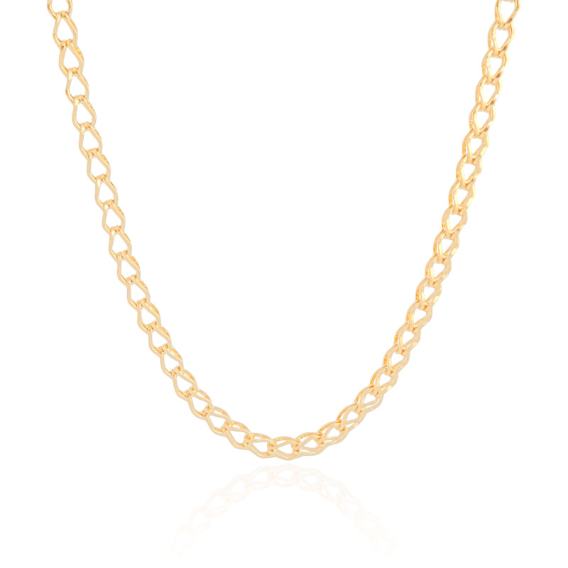Choker Elos Duplos 5 mm Banhado a Ouro 18K