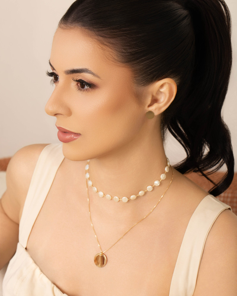 Brinco Redondo Flat Liso 1.2 cm Banhado a Ouro 18K