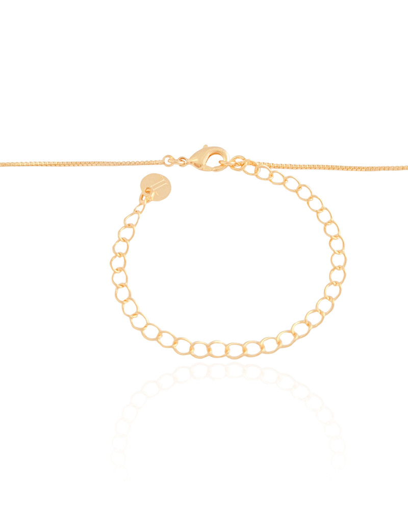 Choker Veneziana com Pingente Oval Liso Banhado a Ouro 18K