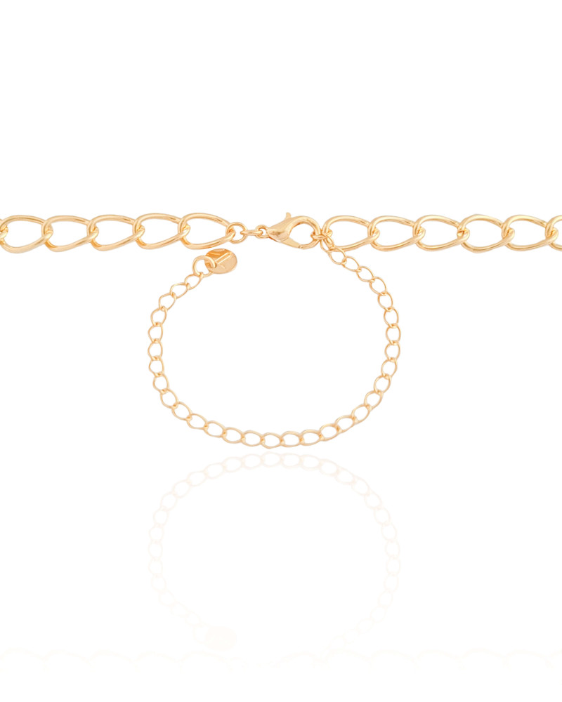 Choker Elos 7 mm Banhado a Ouro 18K