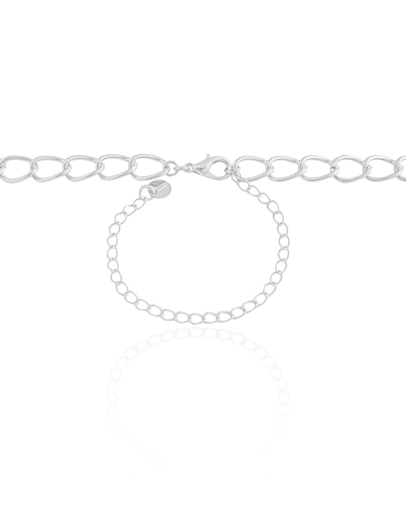 Choker Elos 7 mm Ródio Branco