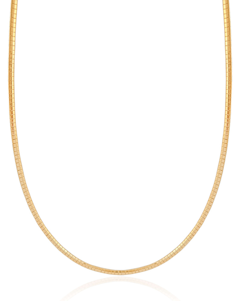 Aro Flexível Esteira Banhado a Ouro 18K