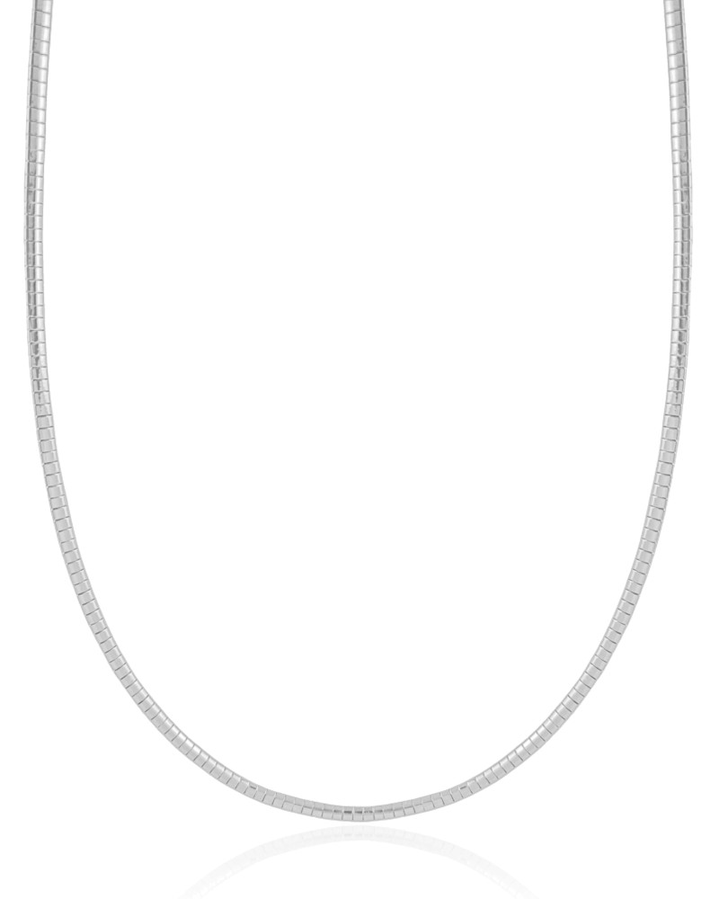 Aro Flexível Esteira Ródio Branco