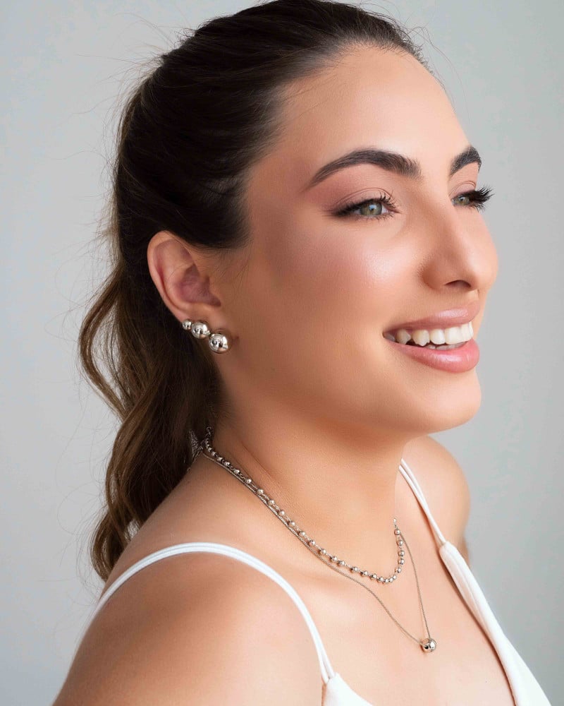 Brinco Bola Lisa 10 mm Ródio Branco